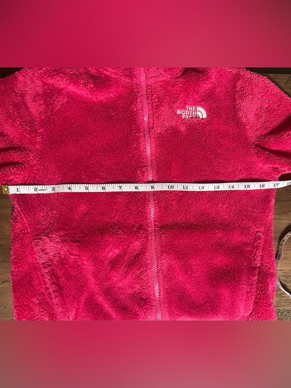 The North Face Hot Pink Plush Full-Zip Sweater - Picture 6 of 8